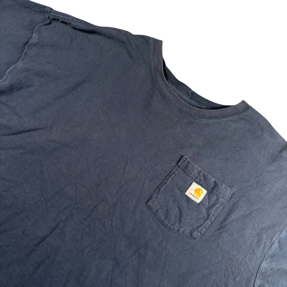 Carhartt Pocket T-Shirt Mens 3XL Navy Blue Short Sleeve Cotton Workwear Gorpcore